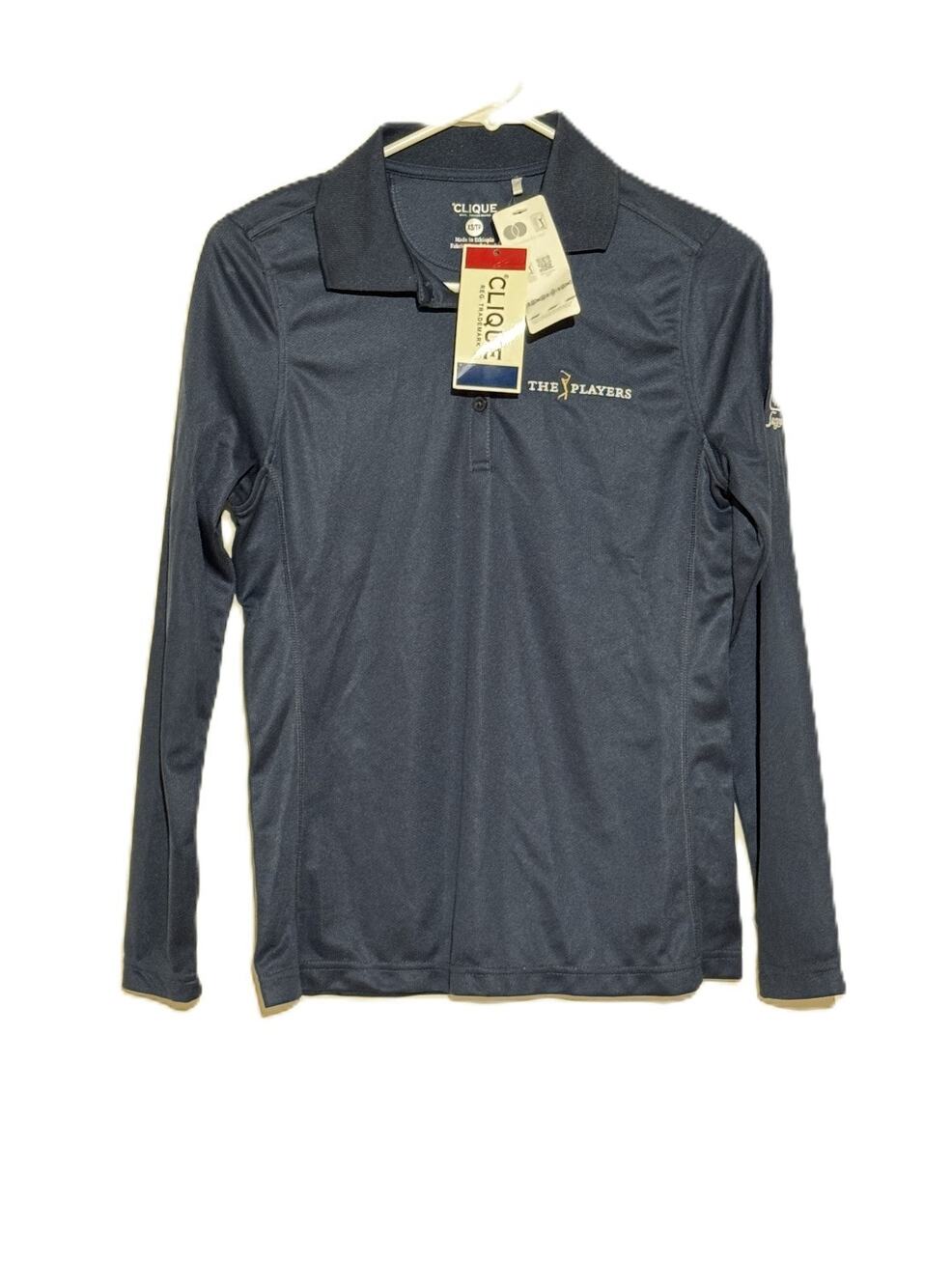 NWT Clique THE PLAYERS Championship Polo Shirt XS TPC Sawgrass Long Sleeve Navy